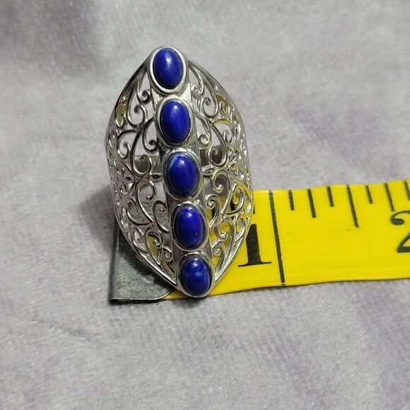 Karis Lapis Lazuli Openwork Ring - Picture 13 of 14